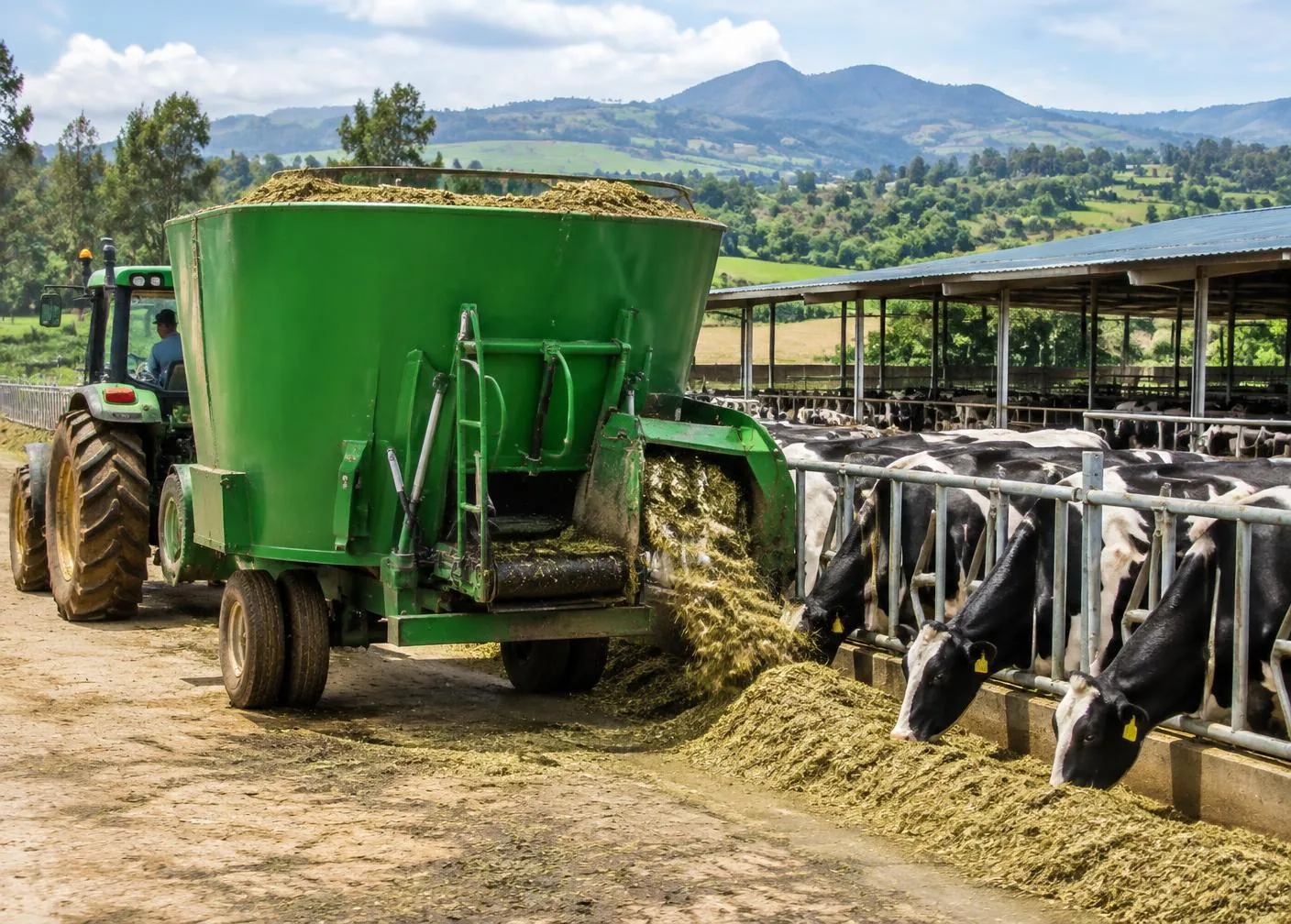 Feed mixing supplied and supported by Dairy Africa in East Africa